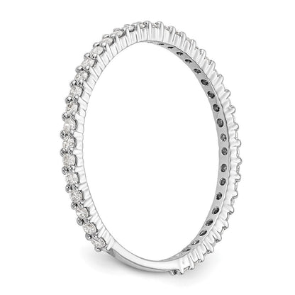 14K Weißgold Ring mit im Labor gezüchteten Diamanten, VS/SI+ G+