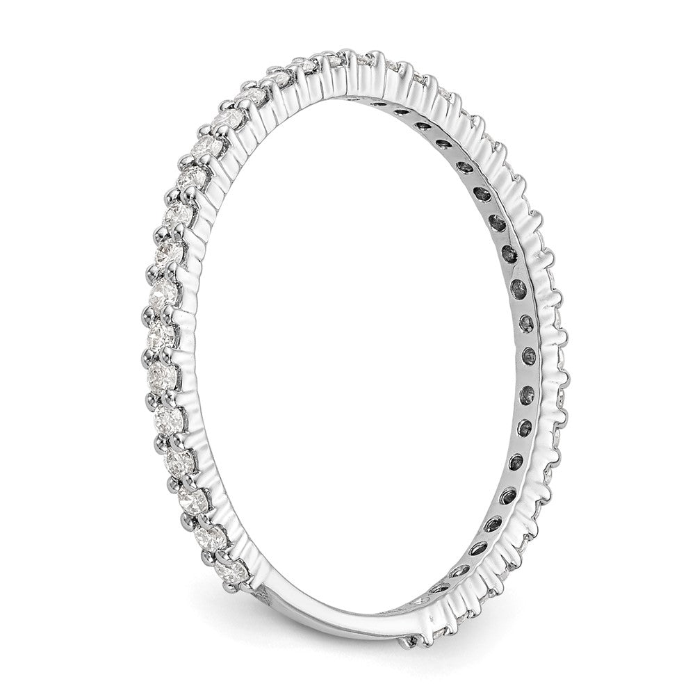 14K Weißgold Ehering mit natürlichen Diamanten