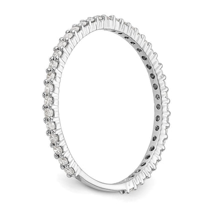 14K Weißgold Ehering mit natürlichen Diamanten
