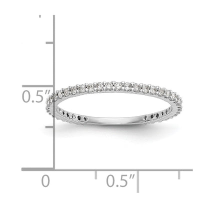 14K Weißgold Ehering mit natürlichen Diamanten