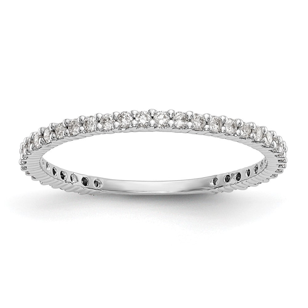 14K Weißgold Ring mit im Labor gezüchteten Diamanten, VS/SI+ G+
