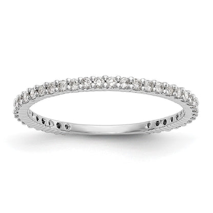14K Weißgold Ring mit im Labor gezüchteten Diamanten, VS/SI+ G+
