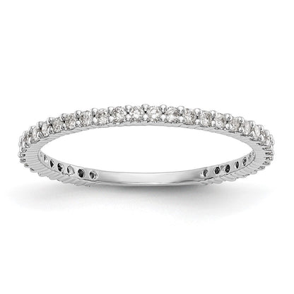 14K Weißgold Ehering mit natürlichen Diamanten