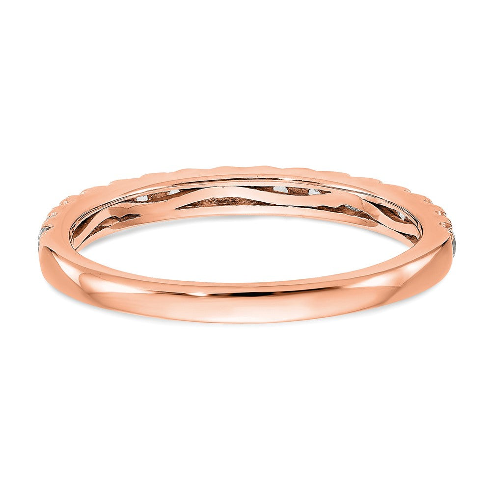 14K Roségold Ring mit echten Diamanten