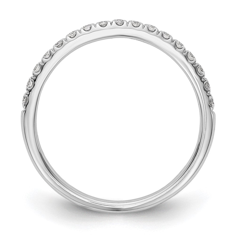 14K Weißgold Ehering mit natürlichen Diamanten 0,425 ct