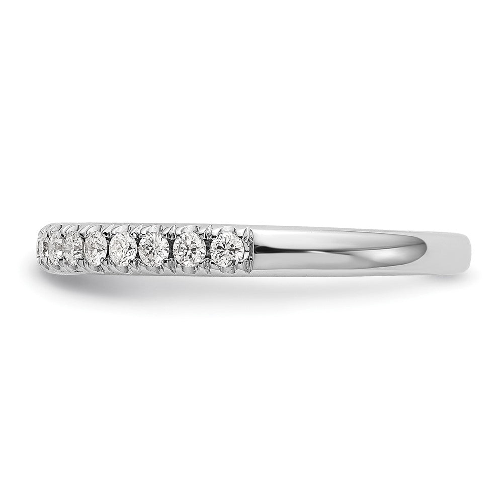 14K Weißgold Ehering mit natürlichen Diamanten 0,425 ct
