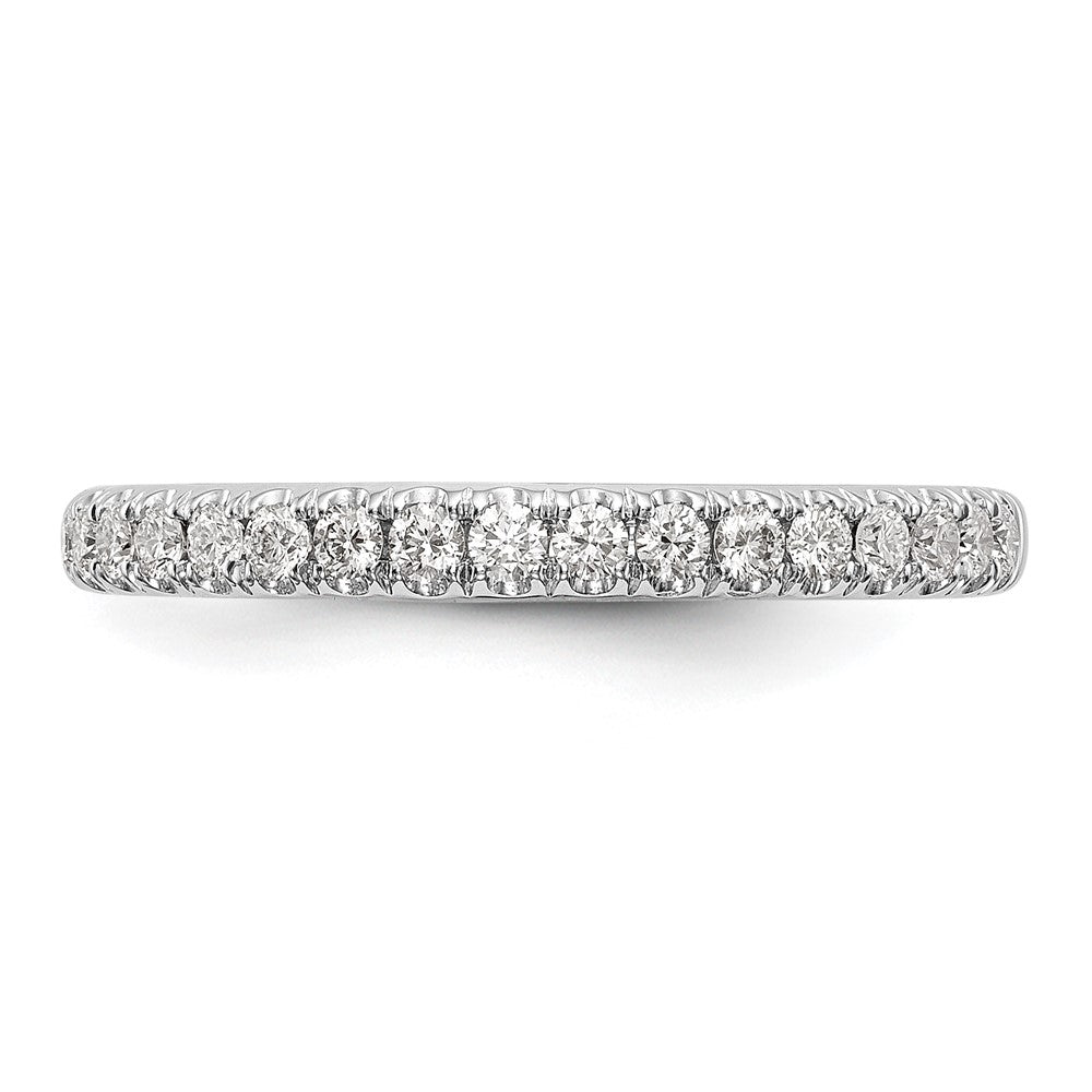 14K Weißgold Ehering mit natürlichen Diamanten 0,425 ct