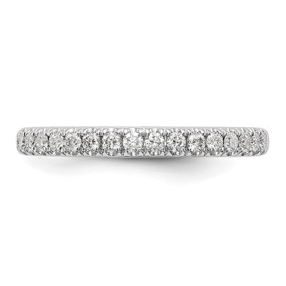 14K Weißgold Ehering mit natürlichen Diamanten 0,425 ct