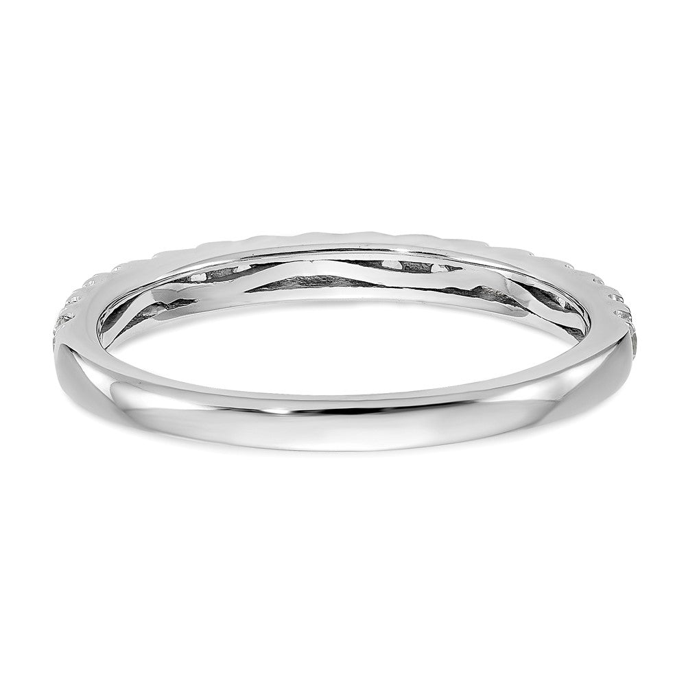 14K Weißgold Ehering mit natürlichen Diamanten 0,425 ct