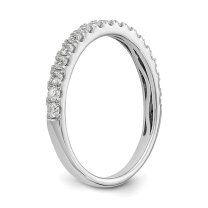 14K Weißgold Ehering mit natürlichen Diamanten 0,425 ct