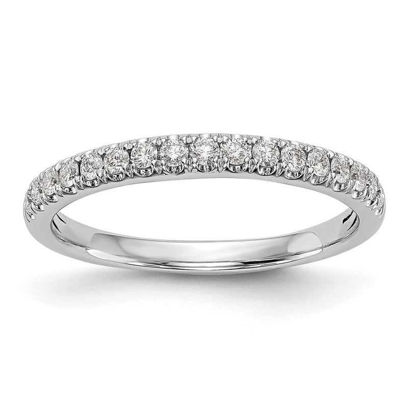 14K Weißgold Ehering mit natürlichen Diamanten 0,425 ct Gesamtgewicht