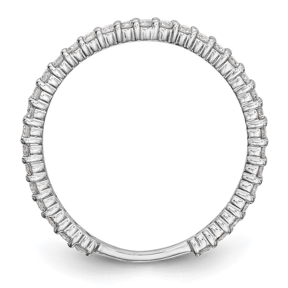 14K Weißgold Ehering mit natürlichen Diamanten