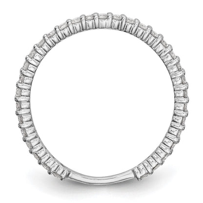14K Weißgold Ring mit 0,375 Karat rundem Diamanten (komplette Fassung)