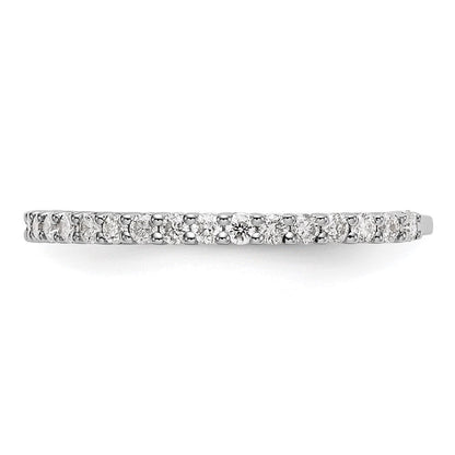 14K Weißgold Ehering mit natürlichen Diamanten