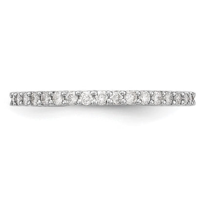 14K Weißgold Ehering mit natürlichen Diamanten