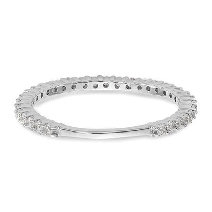 14K Weißgold Ehering mit natürlichen Diamanten