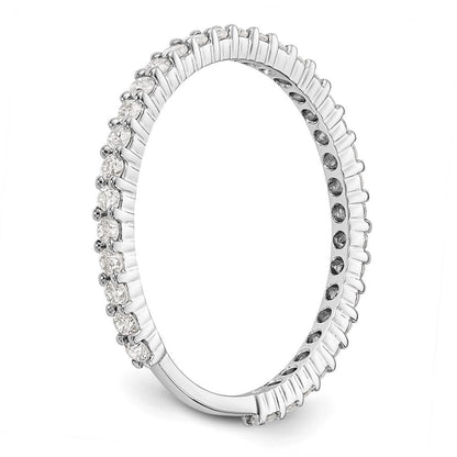 14K Weißgold Ehering mit natürlichen Diamanten