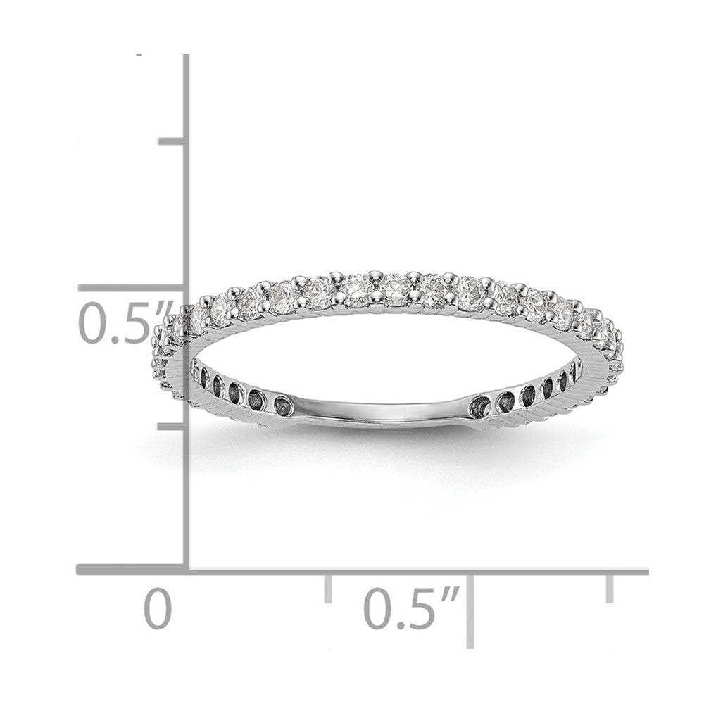 14K Weißgold Ehering mit natürlichen Diamanten