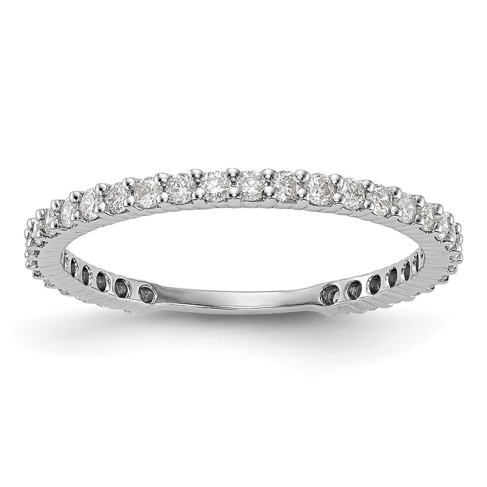 14K Weißgold Ehering mit natürlichen Diamanten