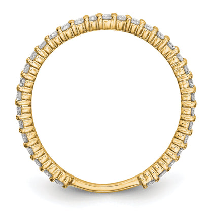 14K Gelbgold Ring mit echten Diamanten