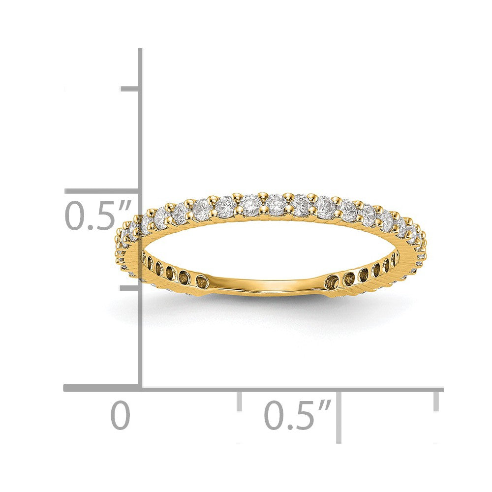 14K Gelbgold Ring mit echten Diamanten