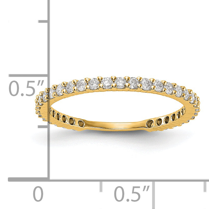 14K Gelbgold Ring mit echten Diamanten