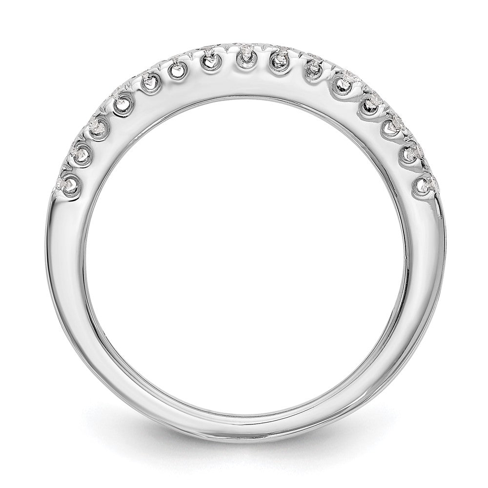 585 Weißgold Ehering mit natürlichen Diamanten