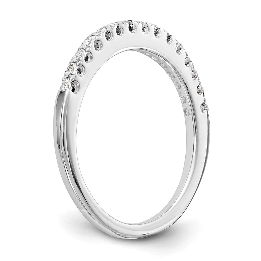 585 Weißgold Ehering mit natürlichen Diamanten