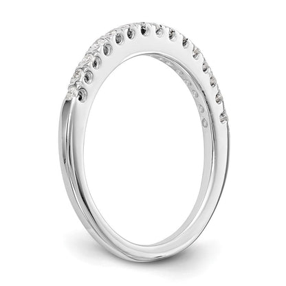 585 Weißgold Ehering mit natürlichen Diamanten