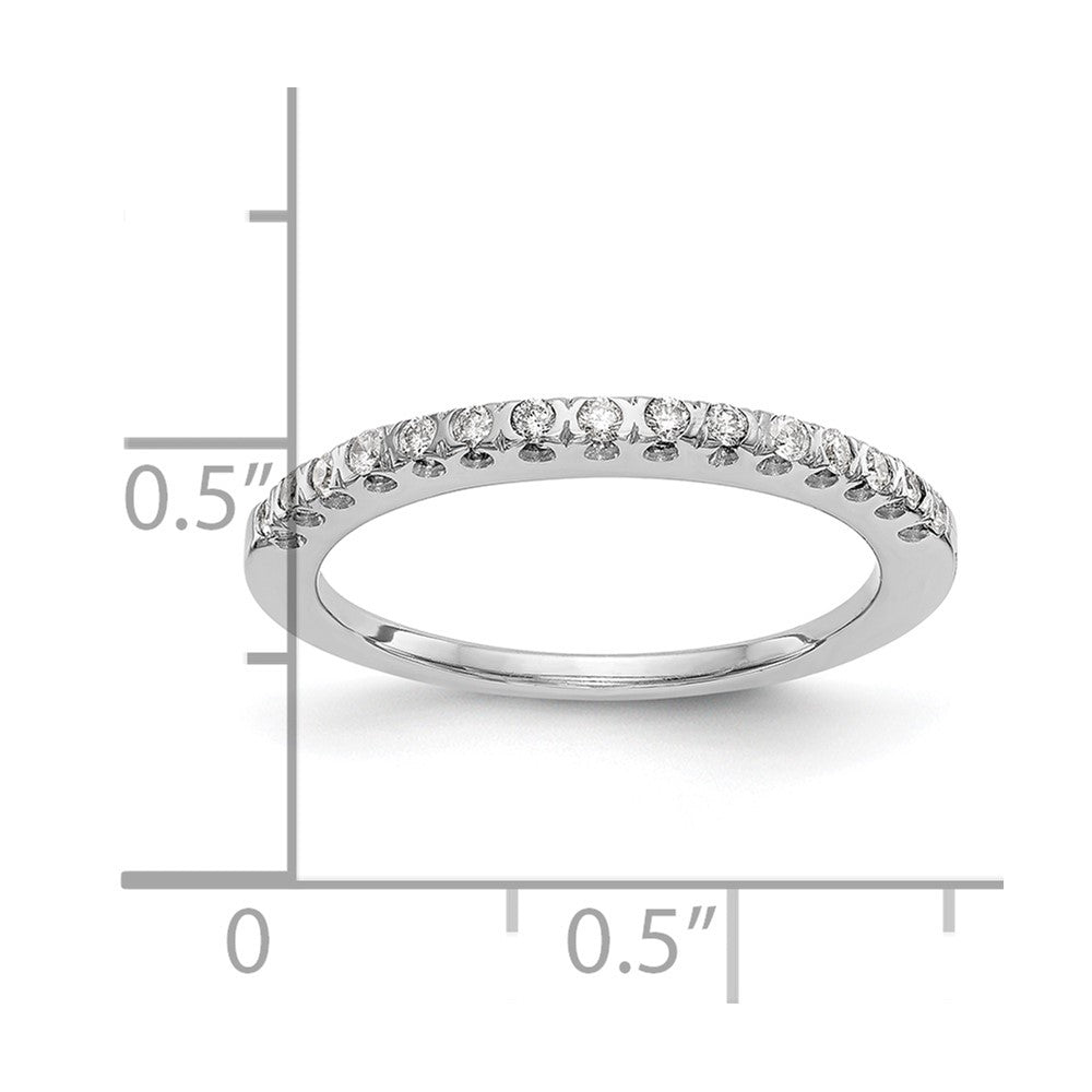 585 Weißgold Ehering mit natürlichen Diamanten