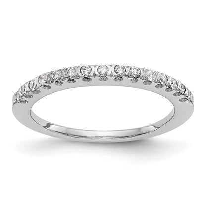 585 Weißgold Ehering mit natürlichen Diamanten