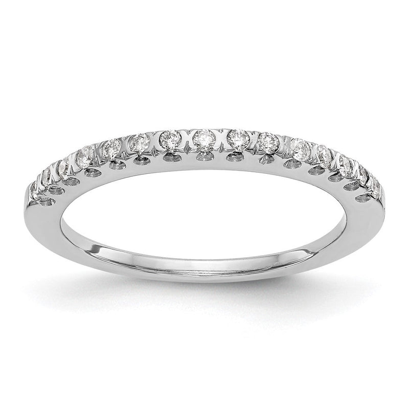 585 Weißgold Ehering mit natürlichen Diamanten 0,15 ct