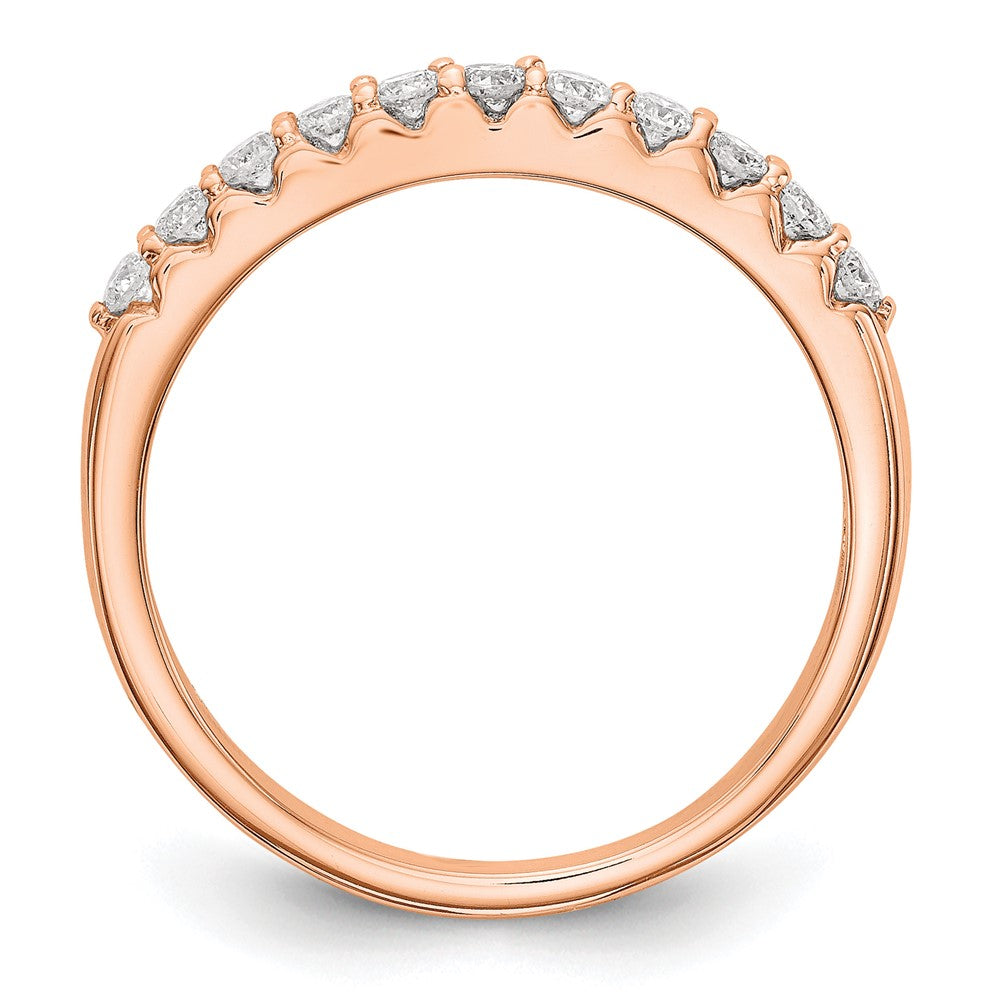 14K Roségold Ring mit echten Diamanten