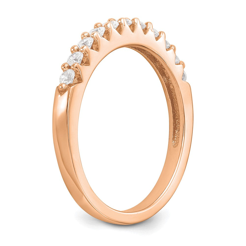 14K Roségold Ring mit echten Diamanten