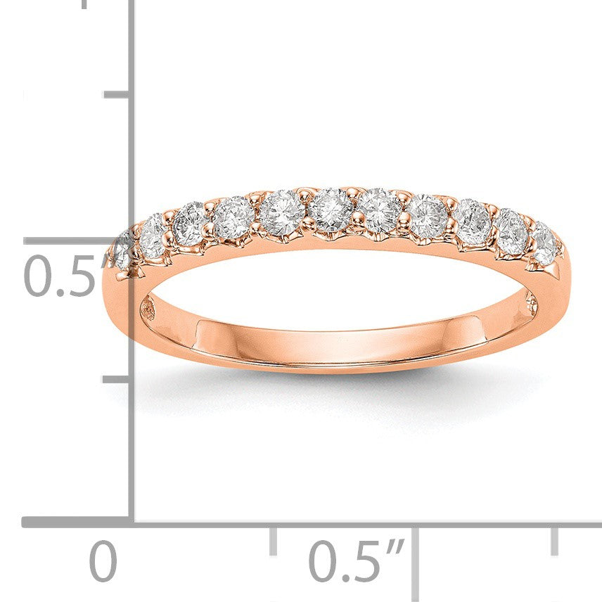14K Roségold Ring mit echten Diamanten