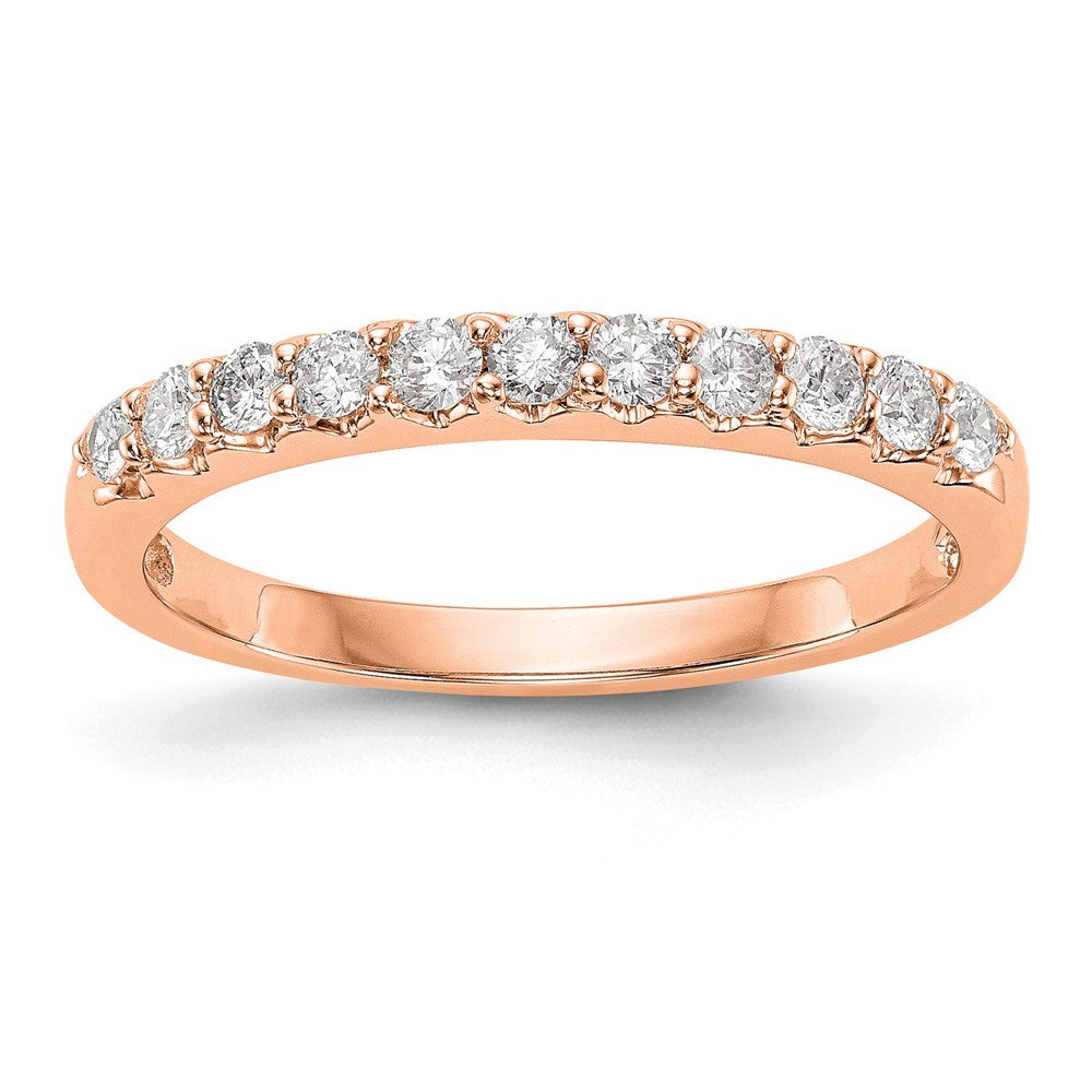 14K Roségold Ring mit echten Diamanten