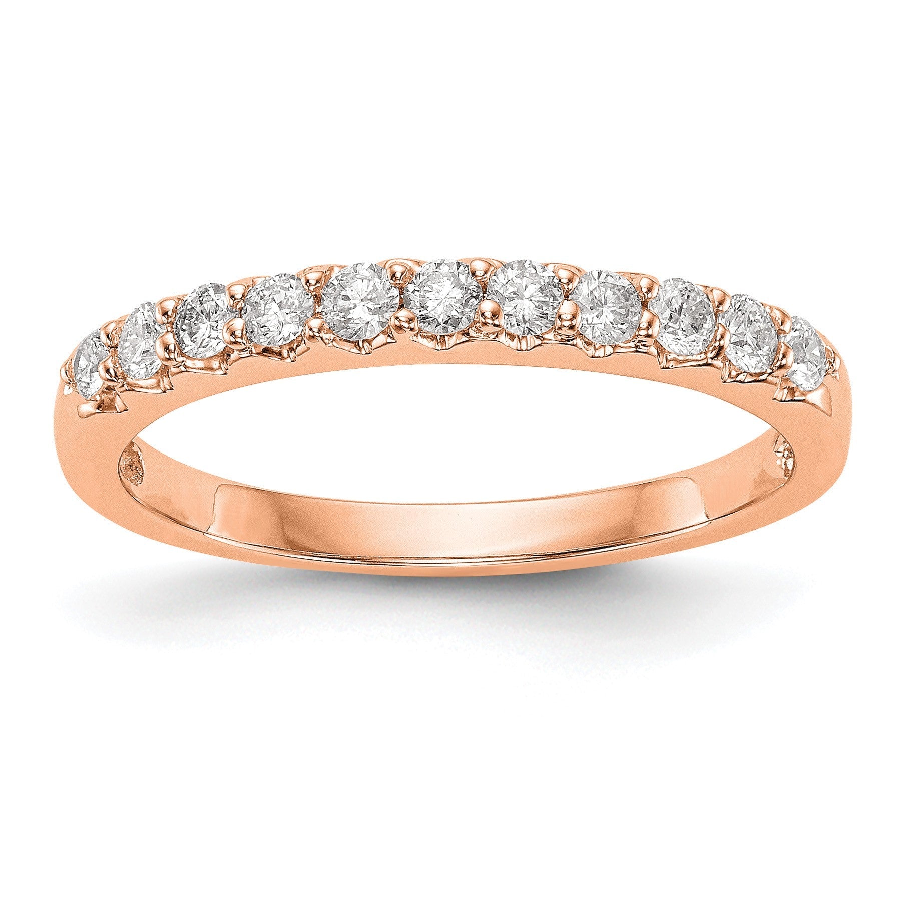 14K Roségold Ring mit echten Diamanten