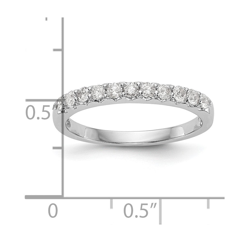 14K Weißgold Ehering mit natürlichen Diamanten