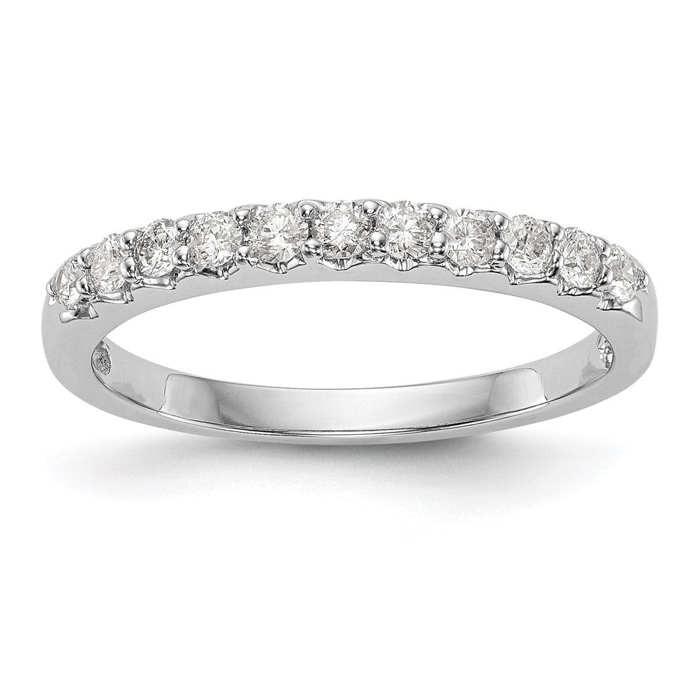 14K Weißgold Ehering mit natürlichen Diamanten