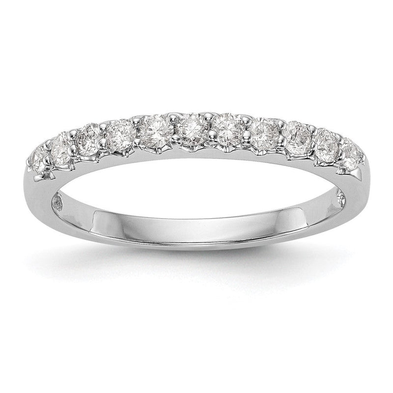 14K Weißgold Ehering mit natürlichen Diamanten 0,33 ct