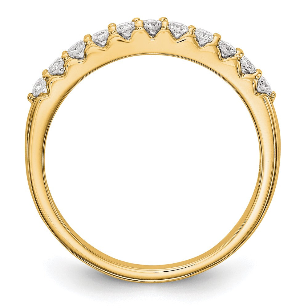 14K Gelbgold Ehering mit echten Diamanten