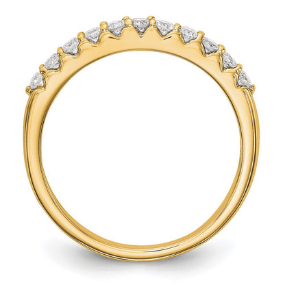 14K Gelbgold Ehering mit echten Diamanten