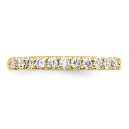 14K Gelbgold Ehering mit echten Diamanten