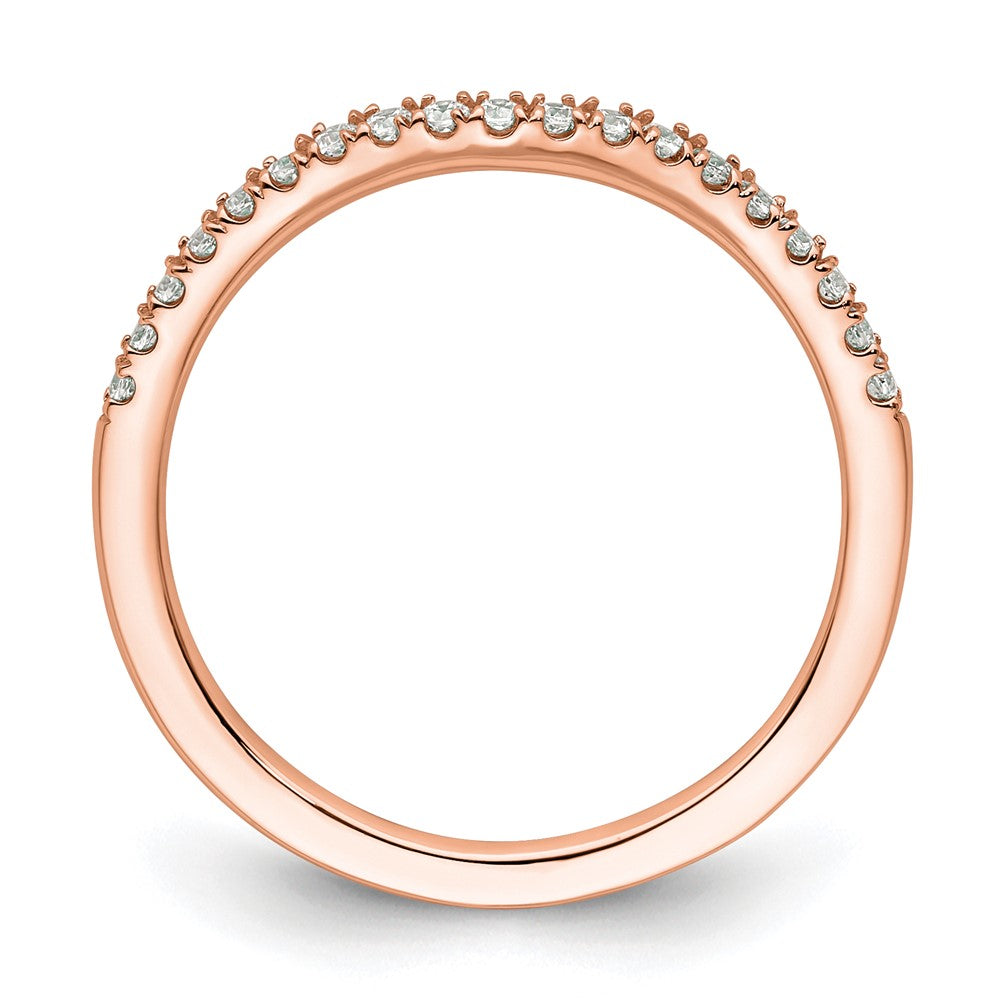 750 Roségold Ring mit echten Diamanten