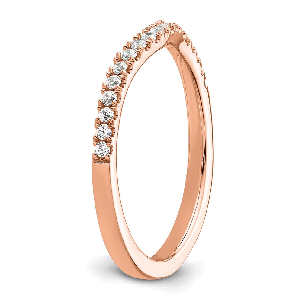 750 Roségold Ring mit echten Diamanten