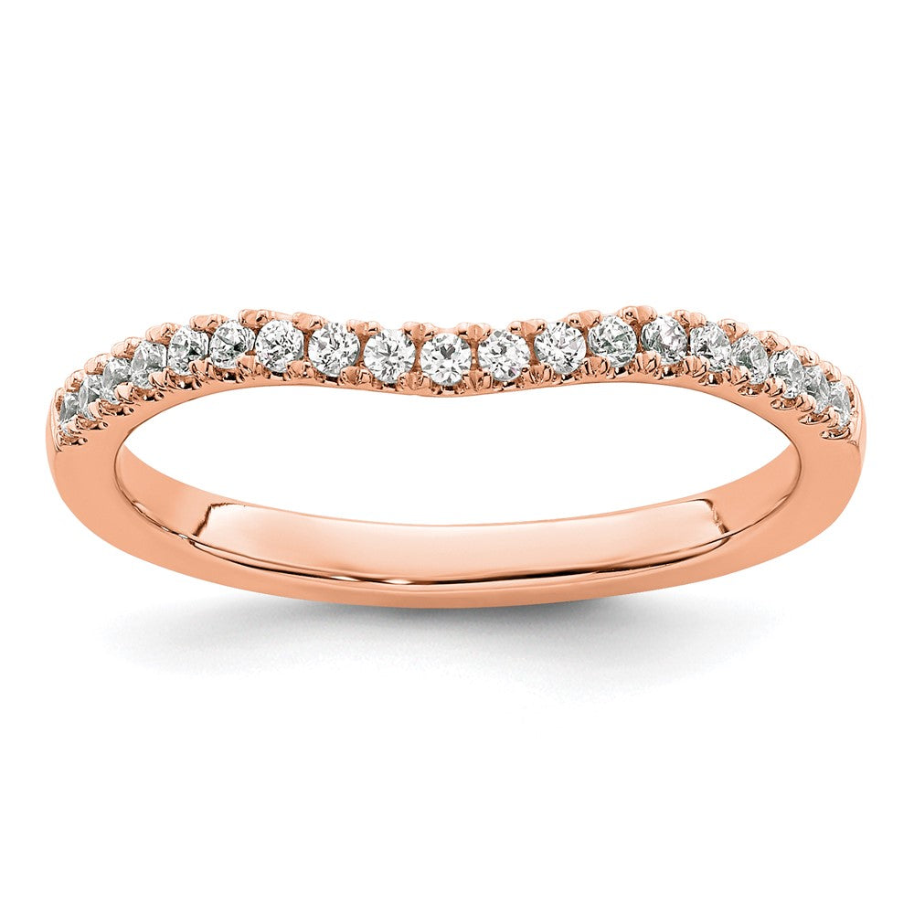 750 Roségold Ring mit echten Diamanten