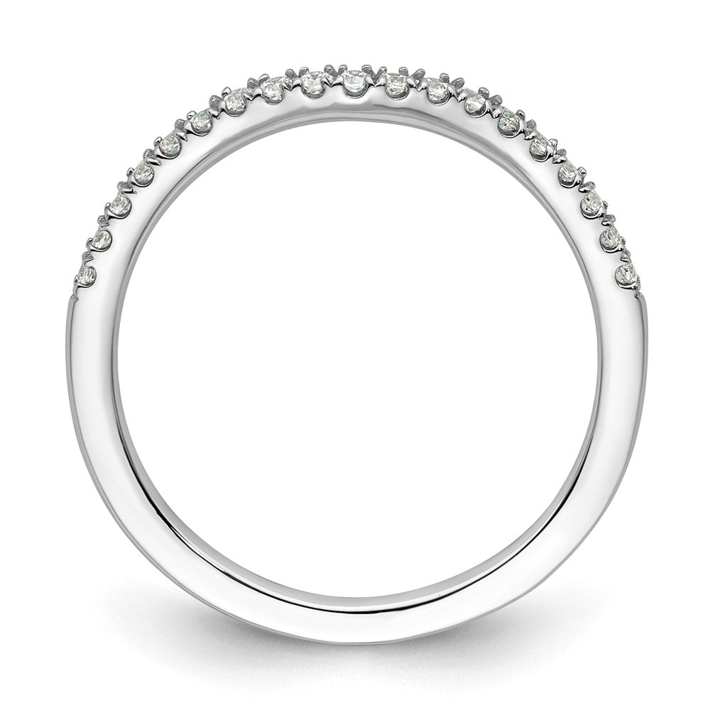 14K Weißgold Ehering mit natürlichen Diamanten, 0,19 ct Gesamtgewicht