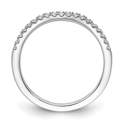 14K Weißgold Ehering mit natürlichen Diamanten, 0,19 ct Gesamtgewicht