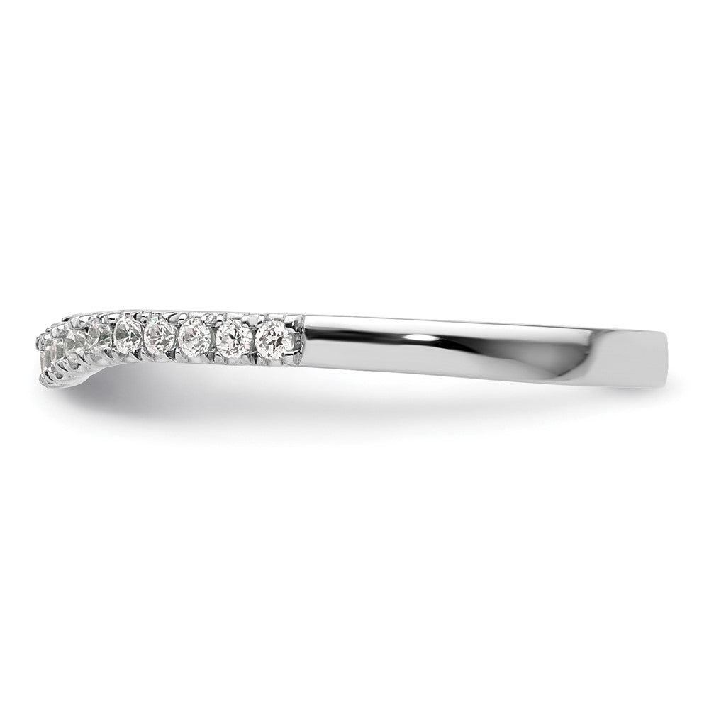 14K Weißgold Ehering mit natürlichen Diamanten, 0,19 ct Gesamtgewicht