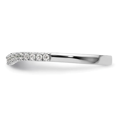 14K Weißgold Ehering mit natürlichen Diamanten, 0,19 ct Gesamtgewicht